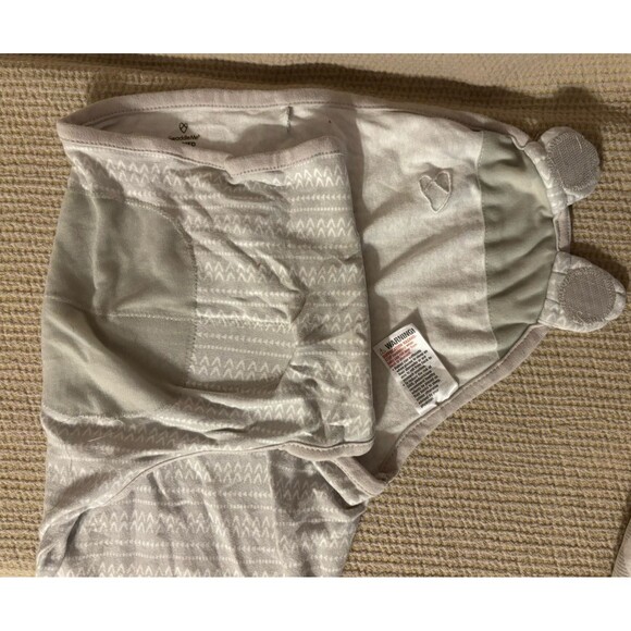 Swaddle Me Baby Wrap SM/MED 7-14 Lbs Lot of 2 100% Cotton Unisex Grey - Picture 9 of 9